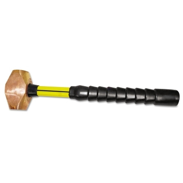 Classic Nuplaglas Brass Sledge Hammer, 6 lb Head, 18 in Fiberglass Handle, Super Grip (1 EA)