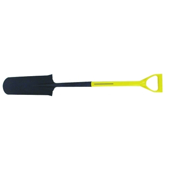 Ergo Power Drain Spade, 14 in x 4-3/4 in Round Point Blade, 27 in Fiberglass D-Handle (1 EA)