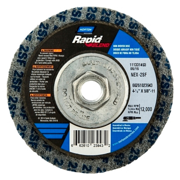 Norton Rapid Finish Bear-Tex Unified Wheel, 4-1/2 x 5/8 in-11, Very Fine, Silicon Carbide, 12000 rpm (10 EA / PK)