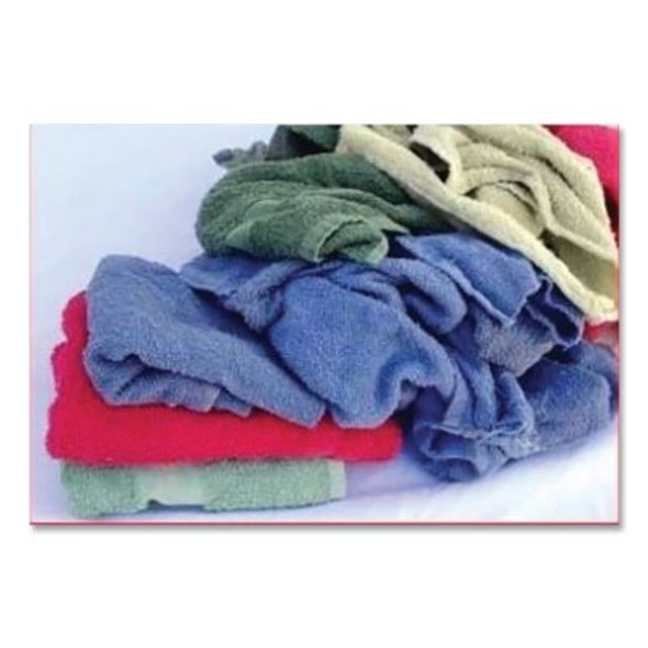 Oklahoma Waste & Wiping Rag Turkish & Regular Cotton Terry Mixed Towels, Assorted Colors, 10 lb (10 LB / CTN)
