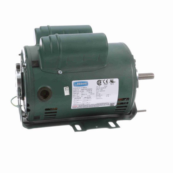 Leeson 0.75 HP General Purpose Motor, 1 phase, 1800 RPM, 115/208-230 V, 56 Frame, ODP - E119859.00