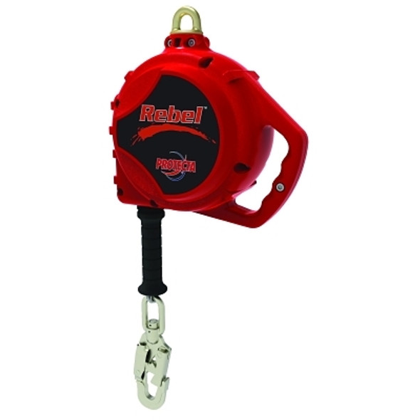 Rebel Self-Retracting Lifeline, 33 ft, Self-Locking Snap, 420 lb Capacity, 1 Leg (1 EA)