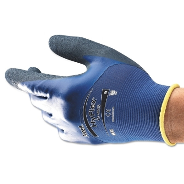 HyFlex 11-925 Gloves, Size 8, Nitrile/Spandex, Blue (12 PR / DZ)