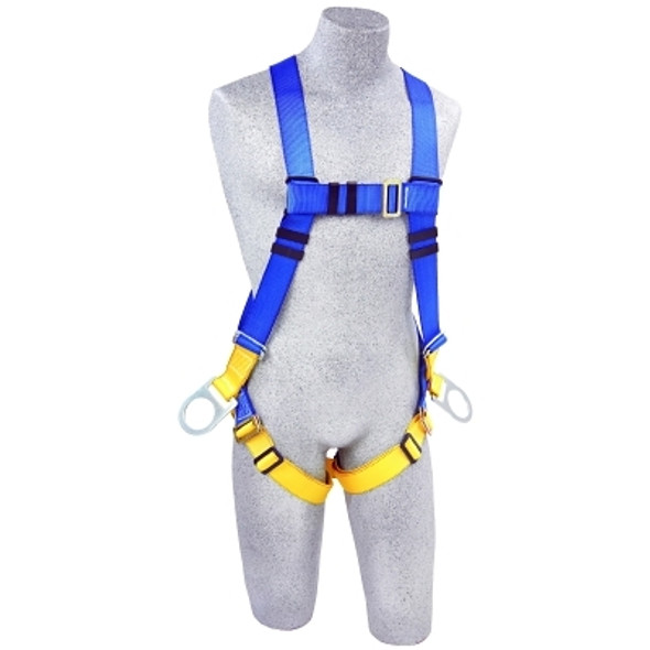 First Full Body Harnesses, Back & Side D-Rings, Tongue Buckle Legs, Blue/Yellow (1 EA)