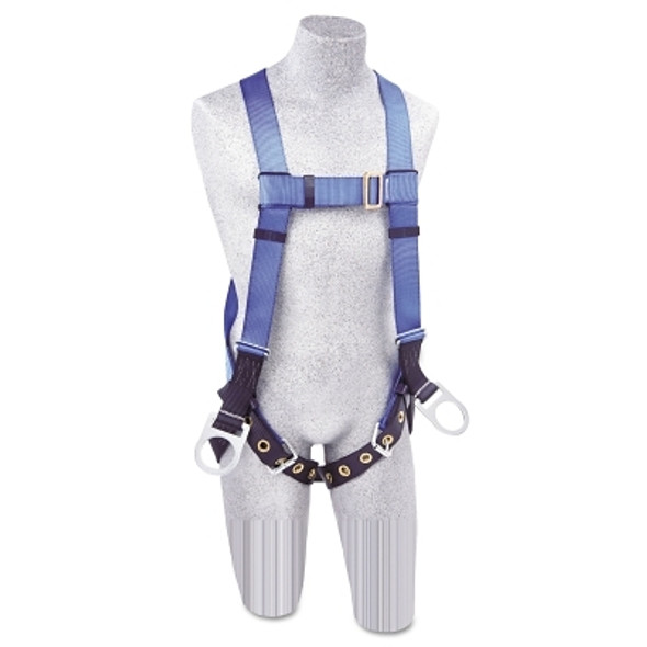 First Full Body Harnesses, Back & Side D-Rings, Tongue Buckle Legs, Blue (1 EA)