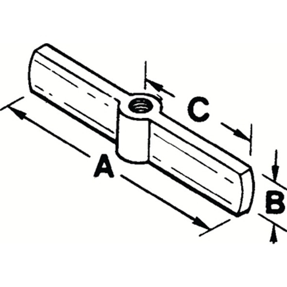 3/4-12 Acme 2-Way Threaded Crossarm (1 EA)