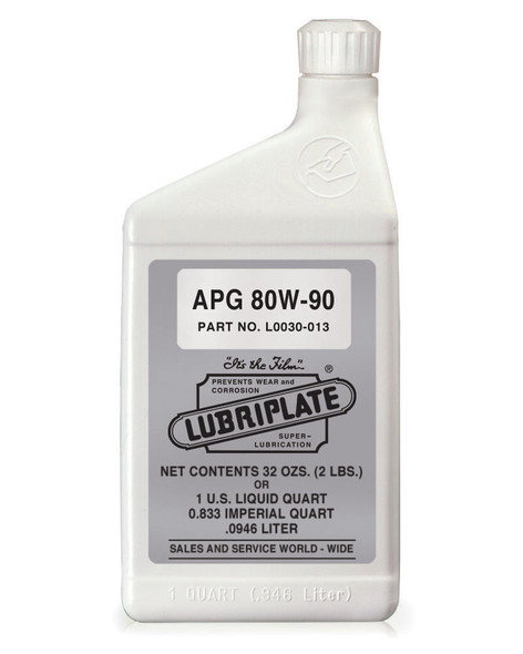 Lubriplate APG-80W-90, AGMA 3EP gear box fluid (12/2 LB BTLS)