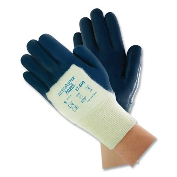 Hycron Nitrile Coated Gloves, Size 8, Blue (12 PR / DZ)