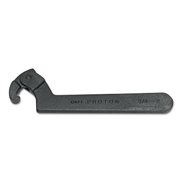 Proto Adjustable Hook Spanner Wrenches, 4 3/4 in Opening, Hook, Steel, 11 3/8 in (1 EA / EA)
