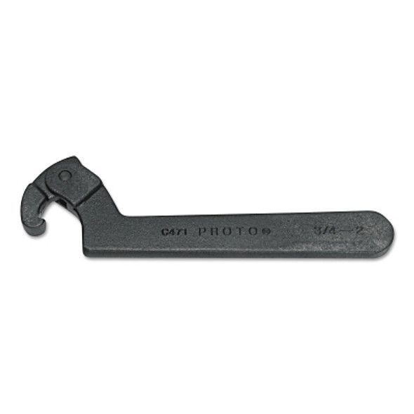 Proto Adjustable Hook Spanner Wrenches, 8 3/4 in Opening, Hook, Steel, 13 3/4 in (1 EA / EA)