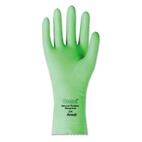 Omni Gloves, Embossed, Size 8, Flocked Lining, Mint Green (12 PR / DZ)