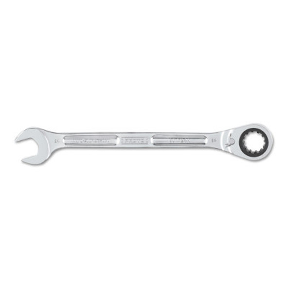 Full Polish Combination Reversible Ratcheting Wrenches, 7/8 in, 12 35/64 in Long (1 EA)