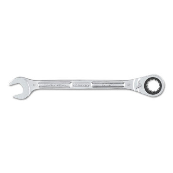 Full Polish Combination Reversible Ratcheting Wrenches, 1 1/4 in, 16 59/64 in L (1 EA)