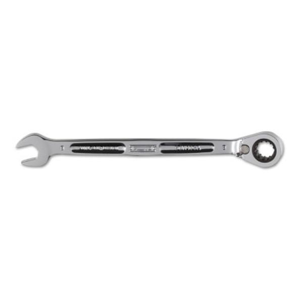 Full Polish Combination Reversible Ratcheting Wrenches, 8 mm, 5 27/64 in Long (1 EA)