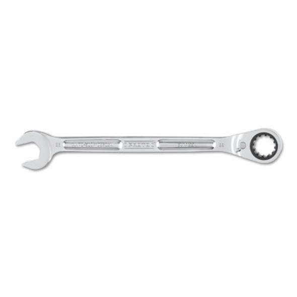 Full Polish Combination Reversible Ratcheting Wrenches, 22 mm, 12 35/64 in Long (1 EA)