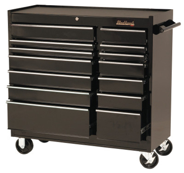 Stanley Products 14 Drawer Roller Cabinets, 41 in x 18 in x 41 1/2 in, 14 Drawers, Black (1 EA/EA)