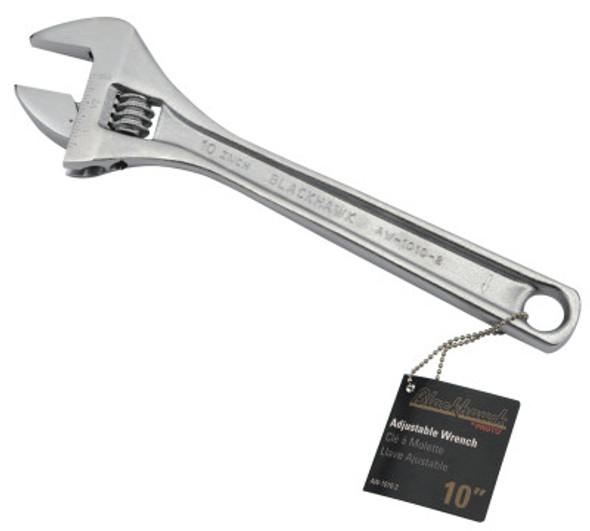 Stanley Products Adjustable Wrenches, 10 in Long, 1 1/4 in Opening, Nickel Chrome (1 EA/EA)