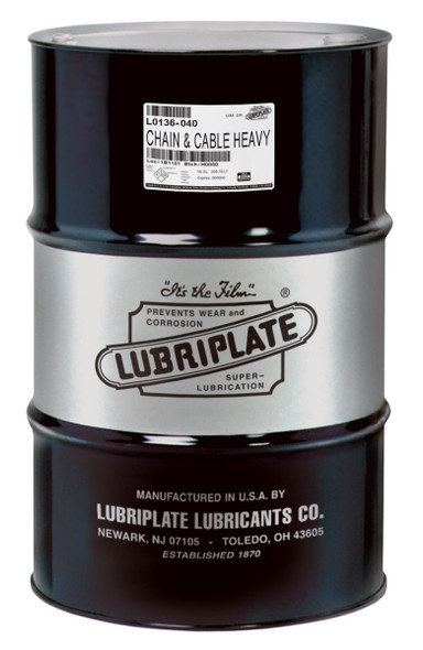 Lubriplate CHAIN & CABLE HEAVY, Heavy multi-purpose penetrating, lubricating and cleansing fluid (55 Gal / 400lb. DRUM)