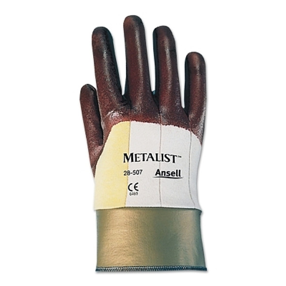 Hycron Nitrile Coated Gloves, 8, Brown (12 PR / DZ)