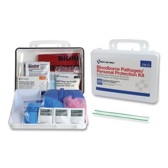 Bloodborne Pathogen Protection Kits, Plastic, Portable, Zipper Case (1 EA)