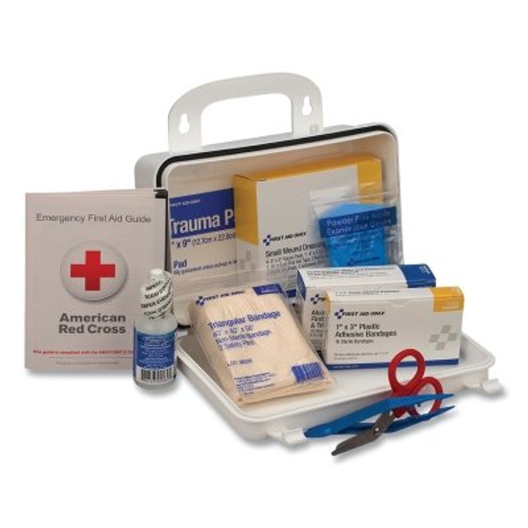 10 Person ANSI Plus First Aid Kit, Weatherproof Plastic, Wall Mount (1 KT / KT)