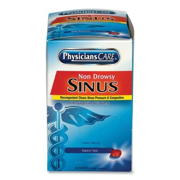 PhysiciansCare Sinus Medication, 1 per Pack/50 pk per Box (1 BX / BX)