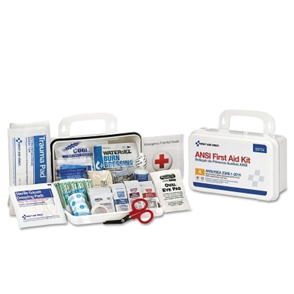 Bulk First Aid Kits, 10 Person, Plastic, Portable, Wall Mounted (12 EA / CA)