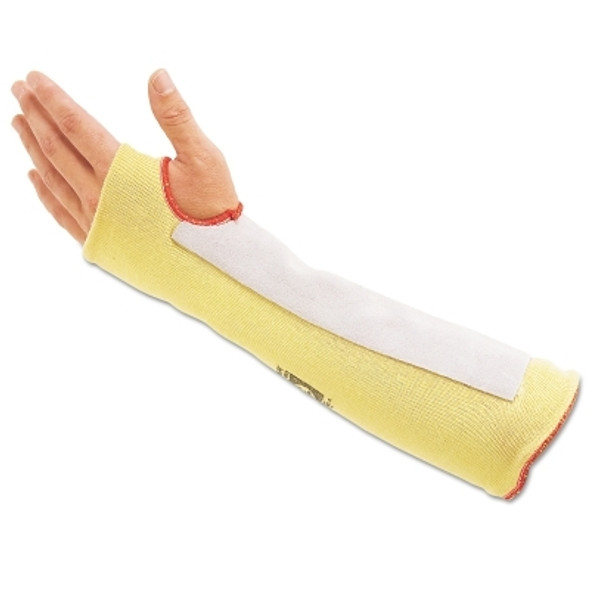 Heat/Cut Resistant Sleeve w/Thumbhole/Leather Arm Patch,14", Elastic Closure, YW (10 EA / PK)