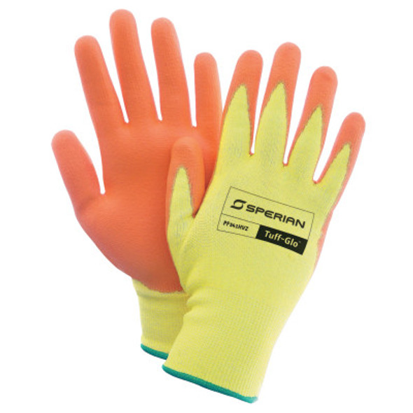 Tuff Glo Hi-Viz Gloves, Medium, Yellow/Orange (12 PR / DZ)