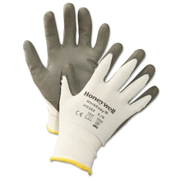 WorkEasy Gloves, 300, PU Palm Coating, Large, Gray (12 PR / DZ)