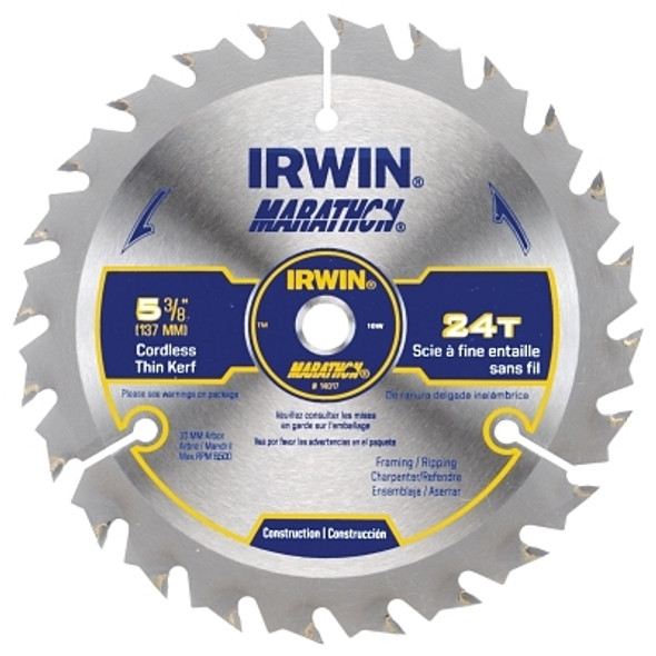 Irwin Marathon Cordless Circular Saw Blades, 5 3/8 in, 24 Teeth (5 EA / CT)