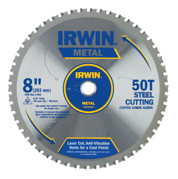 Irwin Metal Cutting Blade, 8 in dia, 50 Teeth (1 EA / EA)