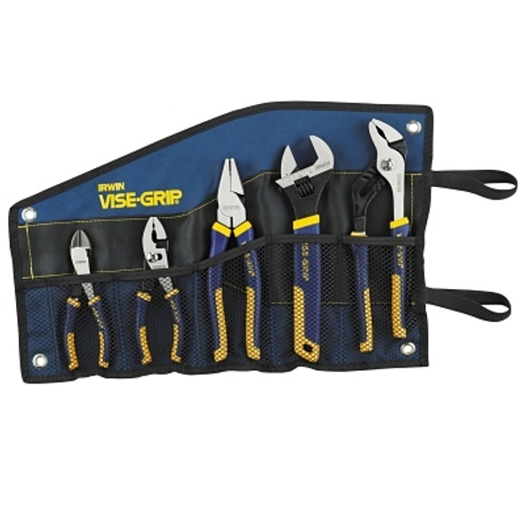 Irwin VISE-GRIP 5-PC ProPlier Kitbag Set, Slip Joint/Diagonal/Lineman Plier/Adjustable Wrench/Groove Joint (1 ST / ST)