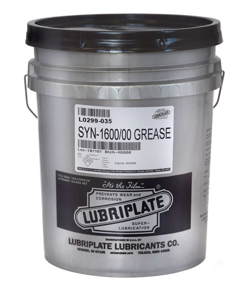 Lubriplate SYN 1600/00, Synthetic, lithium complex, NLGI No. 00 for cone drives (35 LB PAIL)