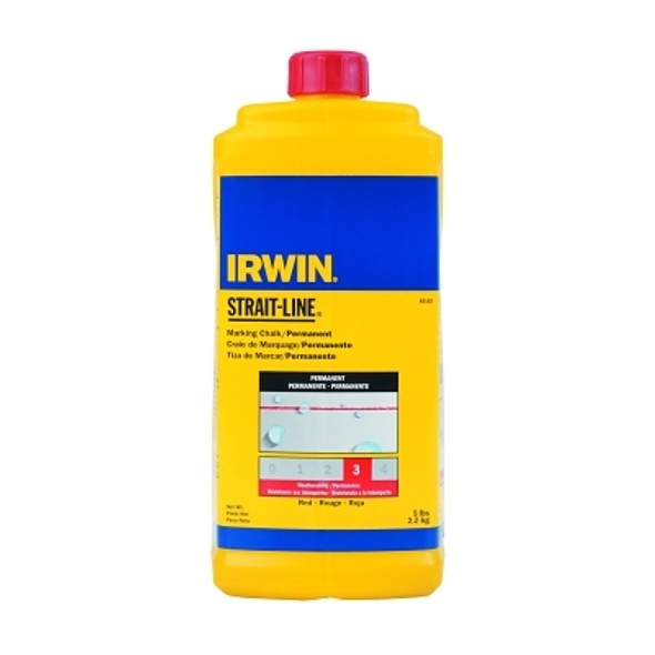 Irwin Strait-Line Permanent Staining Marking Chalk, 5 lb, Bottle, Red (1 BO / BO)