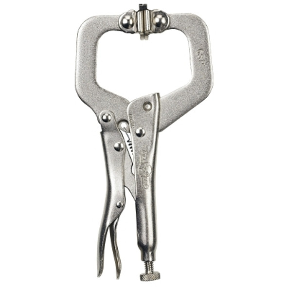 Locking C-Clamps with Swivel Pads, Jaw Opens to 2-1/8 in, 6 in Long (1 EA)