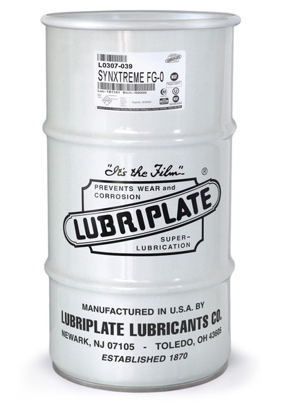 Lubriplate SYNXTREME FG-0, H-1/food grade, calcium sulphonate synthetic NLGI No. 0 for auto greasing (¼ DRUM)