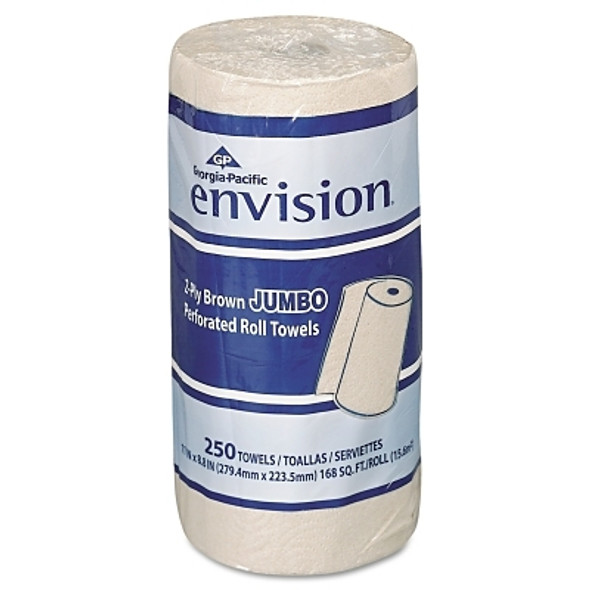 Georgia-Pacific Envision Perforated Paper Towel, 11 x 8 4/5, Brown, 250/Roll (12 RL / CT)