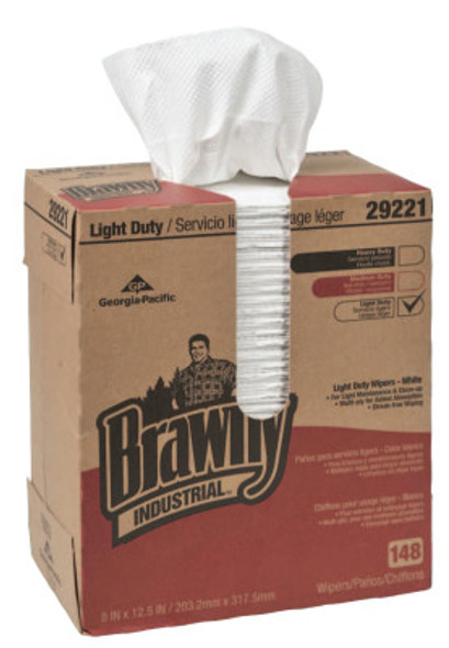 Brawny Industrial  Light-Duty Wipers, White (1 CA / CA)