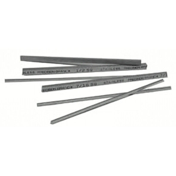 Precision Brand Rectangular Zinc Plated Keystocks, 3/16 in x 12 in x 1/4 in, 6 per bundle (6 EA / BDL)