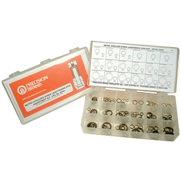 Precision Brand Lengthening Shim Assortments, 4.95 ID, 5.96 OD - 15.50 ID, 19.93mm OD, 330/Set (1 EA / EA)