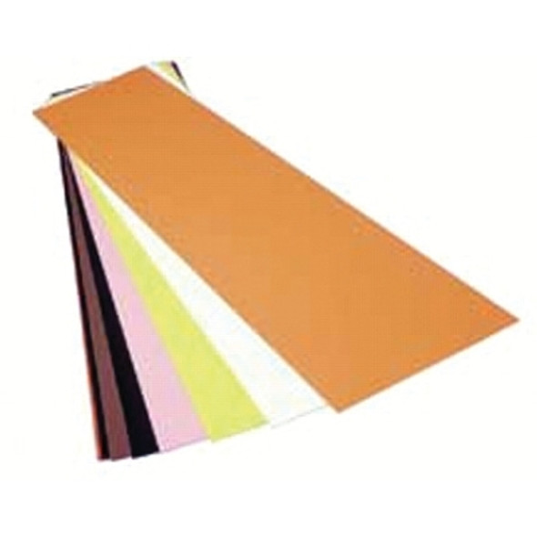 Precision Brand Color Coded Shims, 0.05, Polyester, 0.0015" x 20" x 20" (1 SHE / SHE)