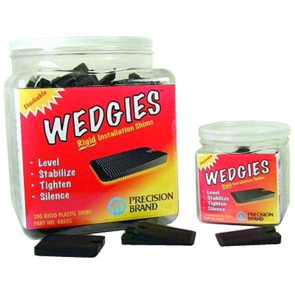 Precision Brand Wedgies Installation Shims, Plastic, Flexible, White, 30 Pieces (1 PK / PK)