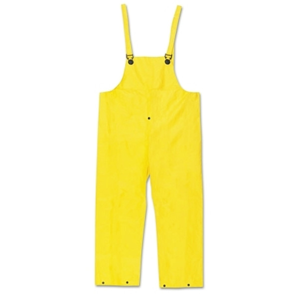 300BP Wizard Series Yellow LF Bib Overall Style Rain Pants, 0.28 mm, Nylon Scrim/PVC, 2X-Large (1 EA)