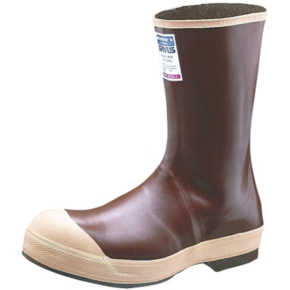 Neoprene Boots, 12 in H, Size 10, Soft Toe, Copper/Tan (1 PR / PR)