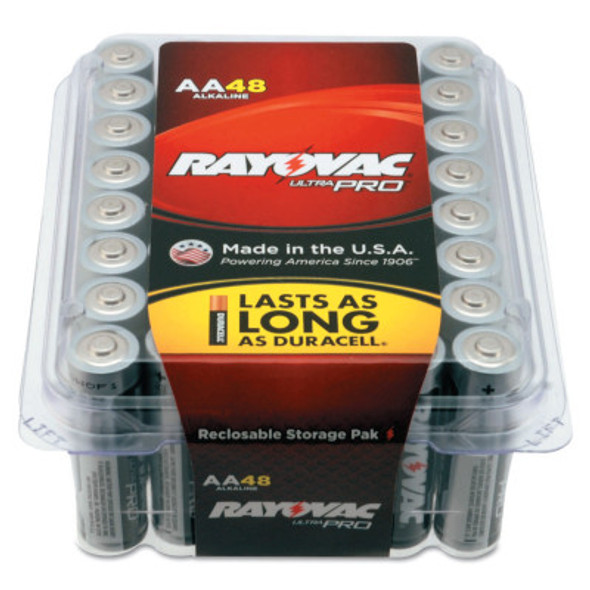 Alkaline Reclosable Batteries, 1.5 V, AA (48 EA / PK)