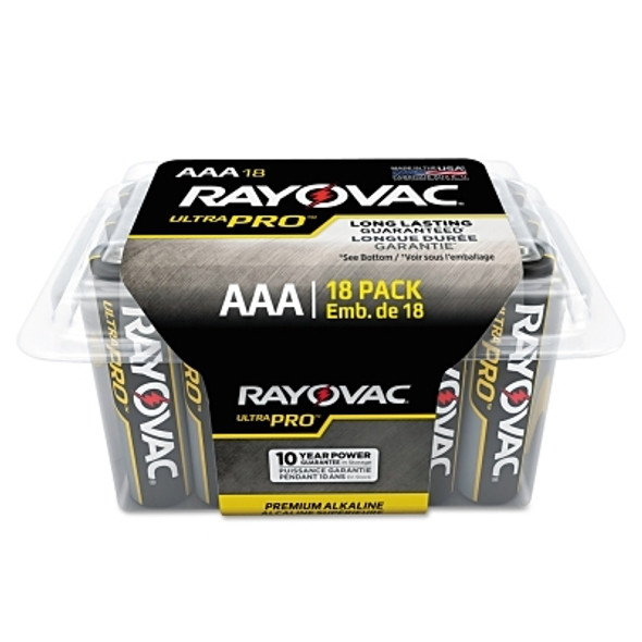 RAYOVAC Ultra Pro Alkaline Reclosable Batteries, AAA (18 EA / PK)