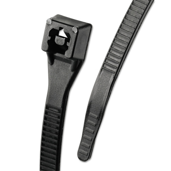 Gardner Bender Xtreme Temp Cable Ties, 50 lb Tensile Strength, 11 in, Black, 100/Bag (10 BG / CA)
