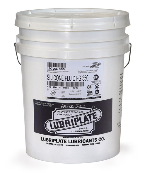 Lubriplate FOOD GRADE SILICONE, H-1/food grade silicone-fortified fluid (5 GAL PAIL)