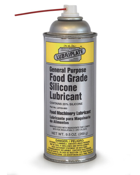 Lubriplate FOOD GRADE SILICONE, H-1/food grade silicone-fortified fluid (12/9.5 OZ CANS)